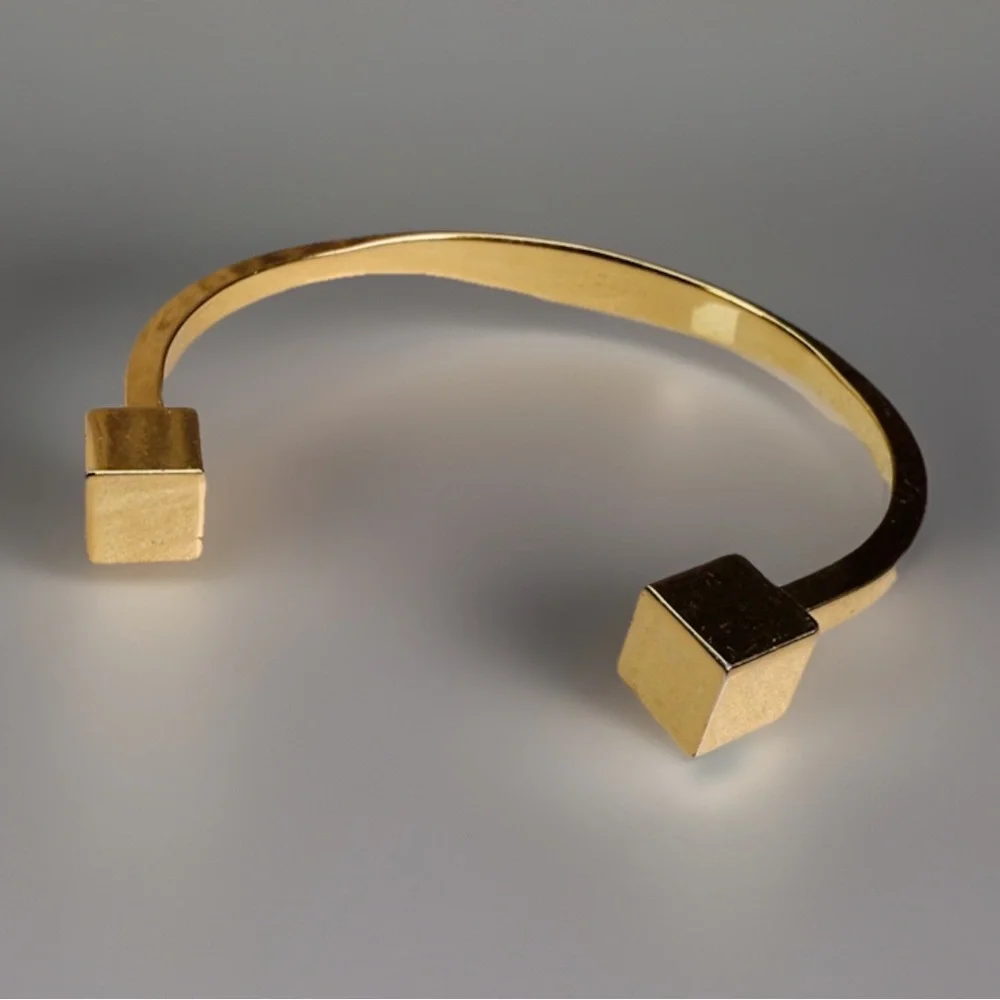 J. Crew Classic Moderist Goldtone Cuff Bracelet